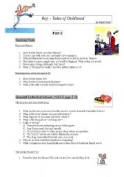 English Worksheet: Reading guide to Roald Dahls 