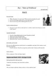 English Worksheet: Reading guide to Roald Dahls 