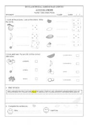 English Worksheet: Fruits