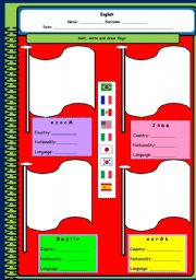 English worksheet: COUNTRIES