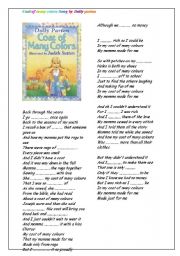 English worksheet: Song: Coat of many colors