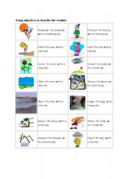 English Worksheet: Describing the weather