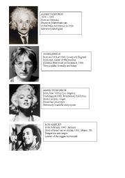 English Worksheet: FAMOUS CHARACTERS 