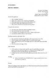 English worksheet: Movie: Misery