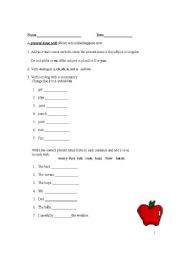 English Worksheet: PRESENT TENSE