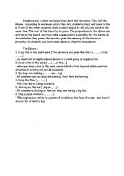 English Worksheet: drama activity