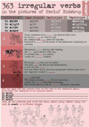 English Worksheet: 363 Irregular verbs in the pictures of Herluf Bidstrup