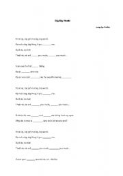 English worksheet: Big big world