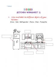 Kitchen Worksheet 1