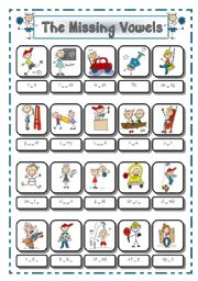 ACTION VERBS # 2 - THE MISSING VOWELS - # 5