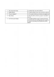 English Worksheet: Dream idiom worksheet