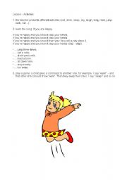 English worksheet: Actions