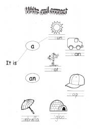 English worksheet: A or An