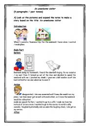 English Worksheet: AN UNWELCOME VISITOR