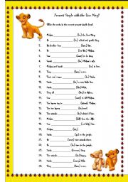 The Lion King Gapfill - Just Can't W…: English ESL worksheets pdf