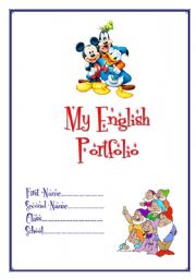 English Worksheet: My English Portfolio 1 (cover)