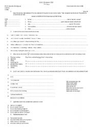 English Worksheet: 7th graders Grammar test