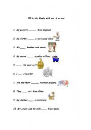 English worksheet: Verb To Be 