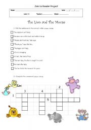 English Worksheet: The Lion And The Mouse