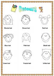 English Worksheet: colours