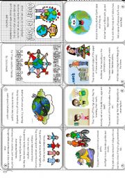 English Worksheet: The Children of the World Help Mother Earth, Mini Book for the children of Pakistan.