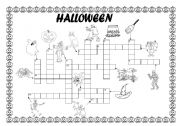 English Worksheet: Halloween (puzzle) + KEY