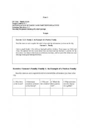 English Worksheet: Family Listening Exercise