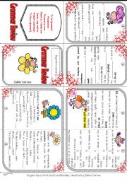 English Worksheet: Elementary Grammar Review Minibook (to be, some / any, there is / there are, pres. continuous, to have, possessives, poss. case)