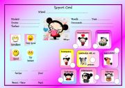 English Worksheet: Report Card - Girls version -