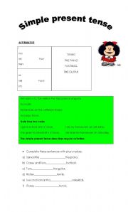 English worksheet: simple present