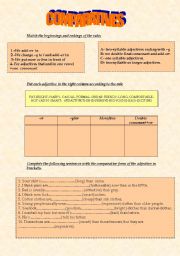 English Worksheet: comparatives