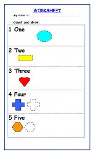 English worksheet: WORKSHEET NUMBERS 1- 10