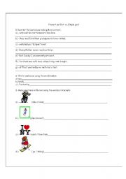 English worksheet: present perfect vs. simple past