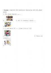 English Worksheet: Worksheet