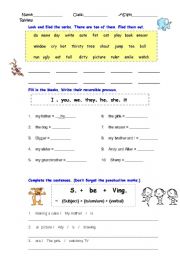 English Worksheet: Present Continuous