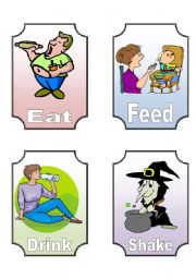 English Worksheet: Action Verb Flashcards (3 of 12)