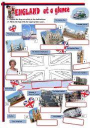 English Worksheet: England at a glance