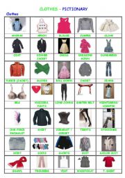English Worksheet: Clothes, shoes, parts of clothes and accessories