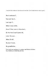 English Worksheet: True or false sentences. Mixed tense.