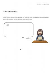 English worksheet: distinguishes the expressions on the news