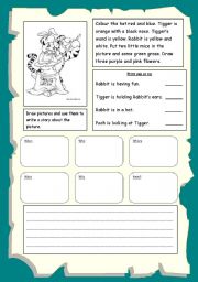 English Worksheet: Tigger does magic