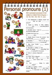 Personal pronouns 1