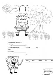 English Worksheet: Describe Bobsponge