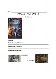 English worksheet: Night at the museum activity