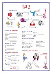 English Worksheet: My English Portfolio 12 (Test 2) + Separators