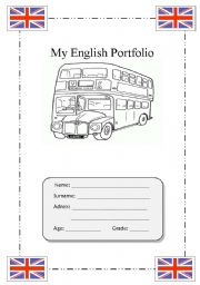 English Worksheet: English Portfolio Cover