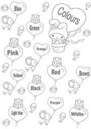 English Worksheet: COLOURS