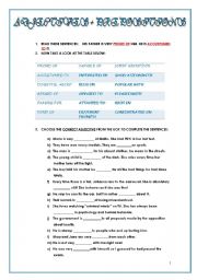 English Worksheet: ADJECTIVES + PREPOSITIONS