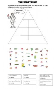 English Worksheet: The food pyramid