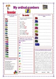 ordinal numbers